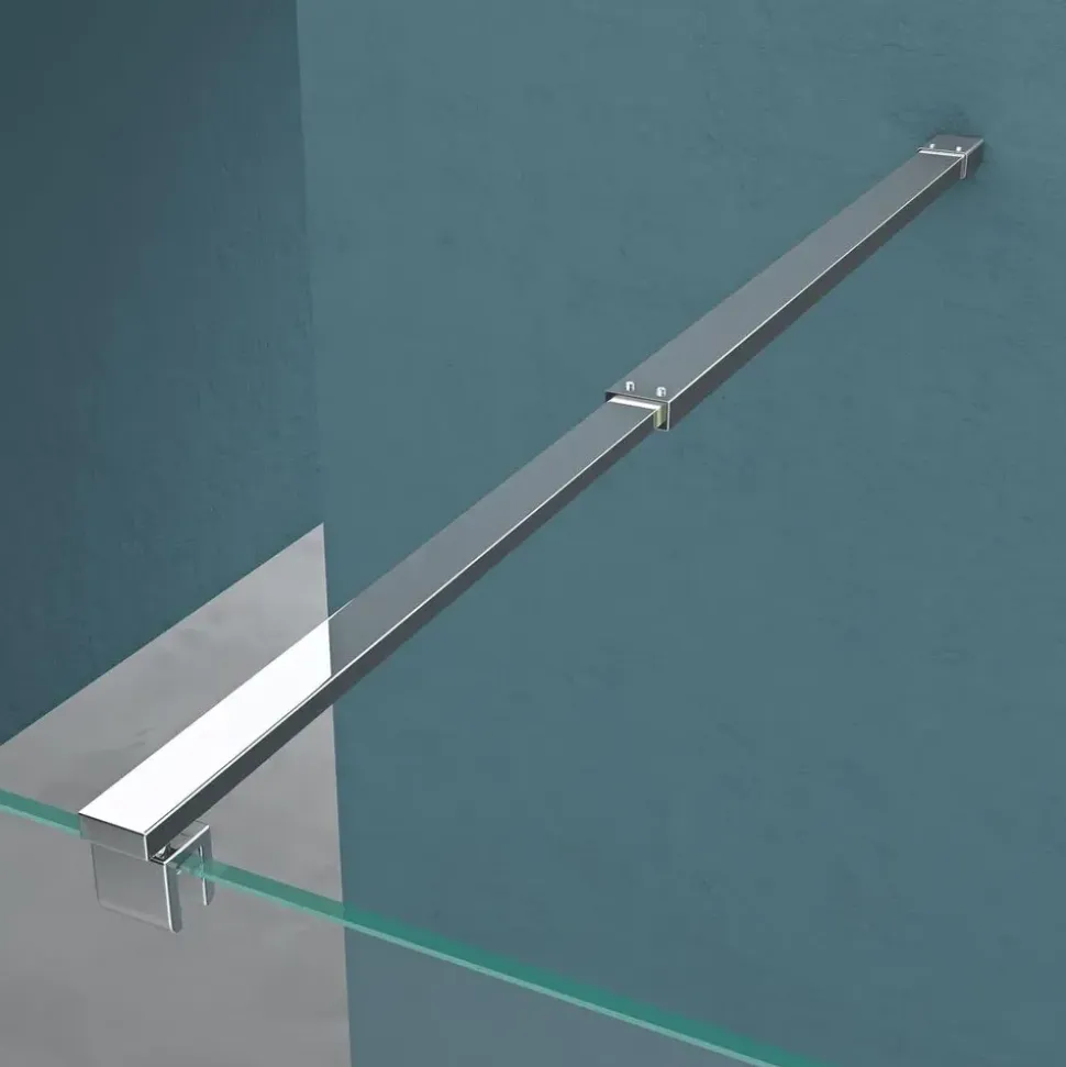 mai & mai Walk-In-Dusche 120 x 200 cm transparent Sicherheitsglas BRAM3 Bremen2MS