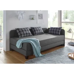 MAINTAL Gästebett MAINTAL mit Umbau und Bettkasten 80 x 200 cm grau