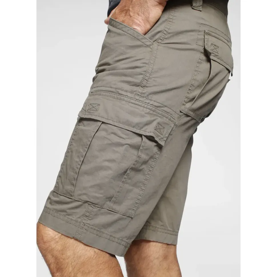 MAN'S WORLD Cargobermudas MAN'S WORLD, Herren, Gr. 66, N-Gr, grün (olivgrün), Obermaterial: 100% Baumwolle, unifarben, normal kniebedeckend, Hosen, auch in Großen Größen, Topseller