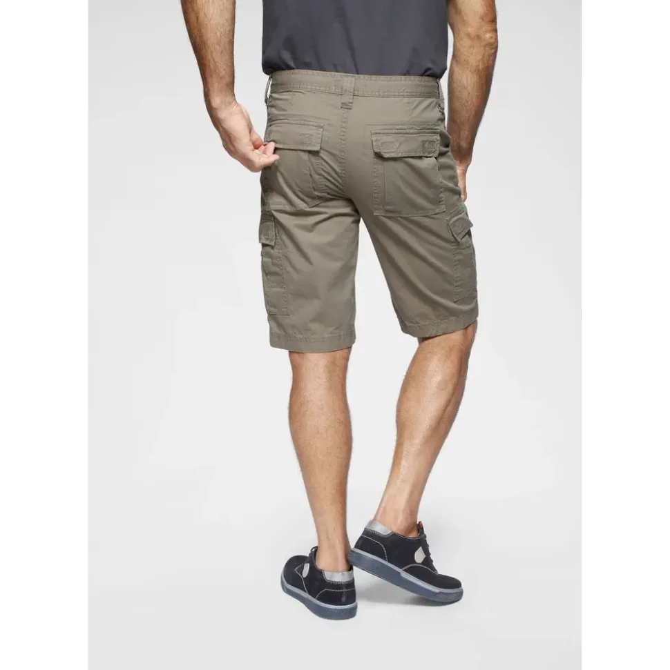 MAN'S WORLD Cargobermudas MAN'S WORLD, Herren, Gr. 66, N-Gr, grün (olivgrün), Obermaterial: 100% Baumwolle, unifarben, normal kniebedeckend, Hosen, auch in Großen Größen, Topseller