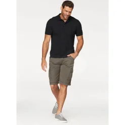 MAN'S WORLD Cargobermudas MAN'S WORLD, Herren, Gr. 64, N-Gr, grün (olivgrün), Obermaterial: 100% Baumwolle, unifarben, normal kniebedeckend, Hosen, auch in Großen Größen, Topseller