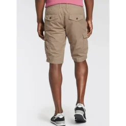 MAN'S WORLD MAN'S WORLD, Herren, Gr. 42, N-Gr, grün (khaki), Web, Obermaterial: 100% Baumwolle, unifarben, bequem, Hosen Bermudas