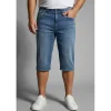 man's world plus "Große Größen", Herren, Gr. 64, N-Gr, blau (medium blau used), Denim/Jeans, Obermaterial: 98% Baumwolle, 2% Elasthan, unifarben, regular fit kniefrei, Jeans, gerade geschnittenes Bein, normale Leibhöhe, Regular-Fit