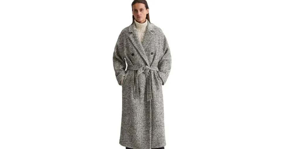 Marc O'Polo Wollmantel aus recyceltem Wolle-Polyester-Mix braun S (36)