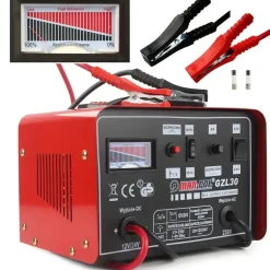 Mar-Pol Batterieladegerät 12/24V Kfz Pkw Autobatterie Ladegerät 7-180ah 30a mit funktion Fast Charge