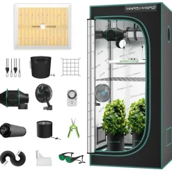 Mars Hydro Wachstumszelt Komplettset 150W LED 80 x 80 x 120 cm Transparent