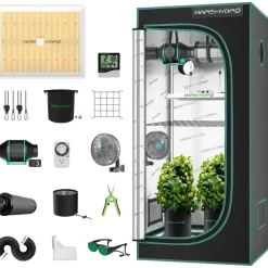 Mars Hydro Wachstumszelt Komplettset 150W LED 80 x 80 x 120 cm Transparent