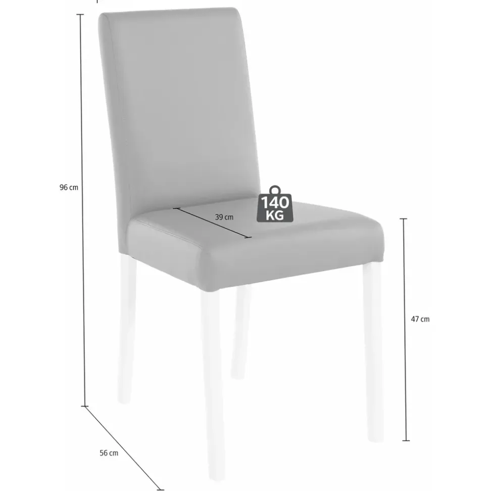 massivline & more Eckbankgruppe MASSIVLINE & MORE "Anna 2", braun (holzwerkstoff mit farbe weiß, lotos 5093 dunkelbraun, dunkelbraun, weiß), Kunstleder, Eckbank Anna 130cm x 130cm,Säulentisch Anna 68cm x 68cm,2 x Stühle Anna,Weiß dekor,Lotos 5093 dunkelbraun,