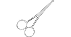 May Nasenhaarschere gebogen runde Spitze 10 cm Edelstahl