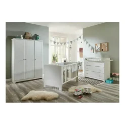 Möbel Kraft Babyzimmer 3er-Set Thilo ¦ weiß ¦ Maße (cm): B: 392 H: 379