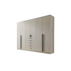 Möbel Kraft Drehtürenschrank 6-türig 270 x 210 x 52 cm Beige