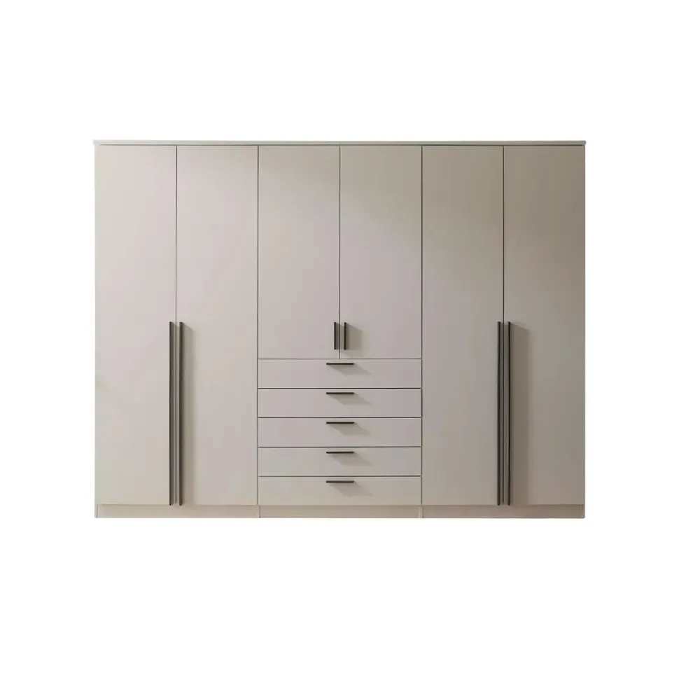 Möbel Kraft Drehtürenschrank 6-türig 270 x 210 x 52 cm Beige