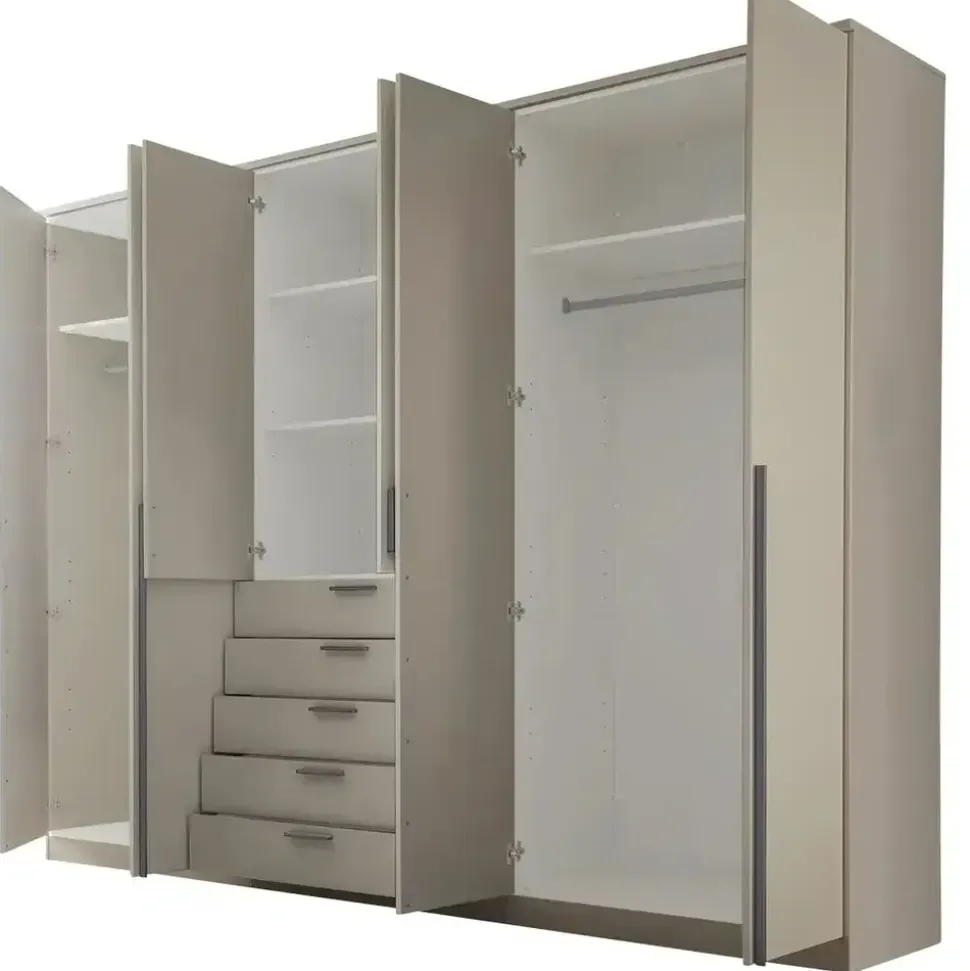 Möbel Kraft Drehtürenschrank 6-türig 270 x 210 x 52 cm Beige