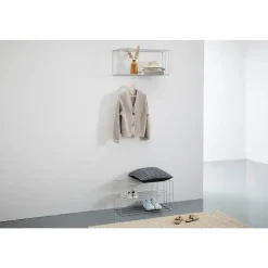 Möbel Kraft Schuhregal 73 x 40 x 28,5 cm stabil silber