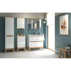 Möbel Kraft Unterschrank Stolpsee 40 x 83 x 32 cm Weiß/Eiche