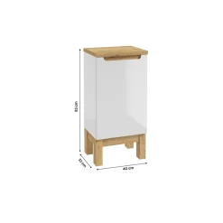 Möbel Kraft Unterschrank Stolpsee 40 x 83 x 32 cm Weiß/Eiche