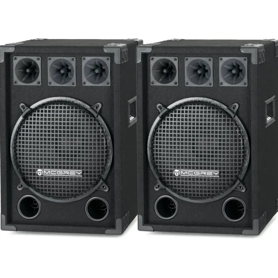 McGrey DJ-1222 Partykeller/DJ-Box Paar 2x 600W