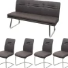 MCW Esszimmer-Set Grau, Braun, 5er-Set