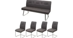 MCW Esszimmer-Set Grau, Braun, 5er-Set