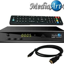 MediaArt Sat Receiver MEDIAART- 4 vorbereitet Deutsche Senderliste Full HD 1080P Digital HDMI 2xUSB Neue modell AAC-LC Audioformat, DVB-S, DVB-S2