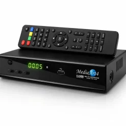 MediaArt Sat Receiver MEDIAART- 4 vorbereitet Deutsche Senderliste Full HD 1080P Digital HDMI 2xUSB Neue modell AAC-LC Audioformat, DVB-S, DVB-S2
