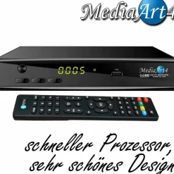 MediaArt Sat Receiver MEDIAART- 4 vorbereitet Deutsche Senderliste Full HD 1080P Digital HDMI 2xUSB Neue modell AAC-LC Audioformat, DVB-S, DVB-S2