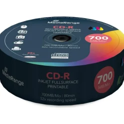 MediaRange CD-R 700MB 52x bedruckbar 25er Spindel (MR202)