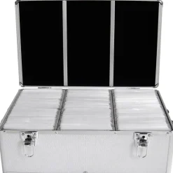 MediaRange DJ-Koffer für 500 CD/DVD silber