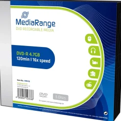MediaRange DVD-R 4,7GB 16x 5er Jewelcase