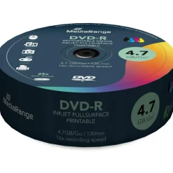 MediaRange DVD-R 4.7GB 16x 25er Spindel bedruckbar (MR407)