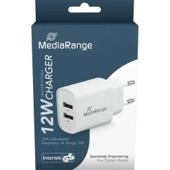 MediaRange 12W 2x USB-A weiß