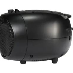Medion E66476 Stereo Sound System (Boombox, CD-Player, MP3, Kassette, tragbarer Kassettenspieler für Kinder, UKW Radio, AUX, Kopfhörer, Netz & Batterie) schwarz,