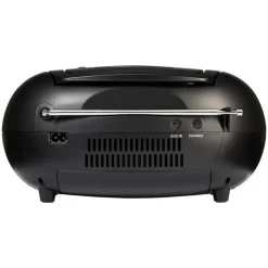 Medion E66476 Stereo Sound System (Boombox, CD-Player, MP3, Kassette, tragbarer Kassettenspieler für Kinder, UKW Radio, AUX, Kopfhörer, Netz & Batterie) schwarz,