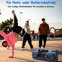 Medion LIFE® P66538 Retro-Boombox blau