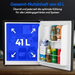 Medion MD37724 Getränkekühlschrank 41 l 63 cm hoch Grau