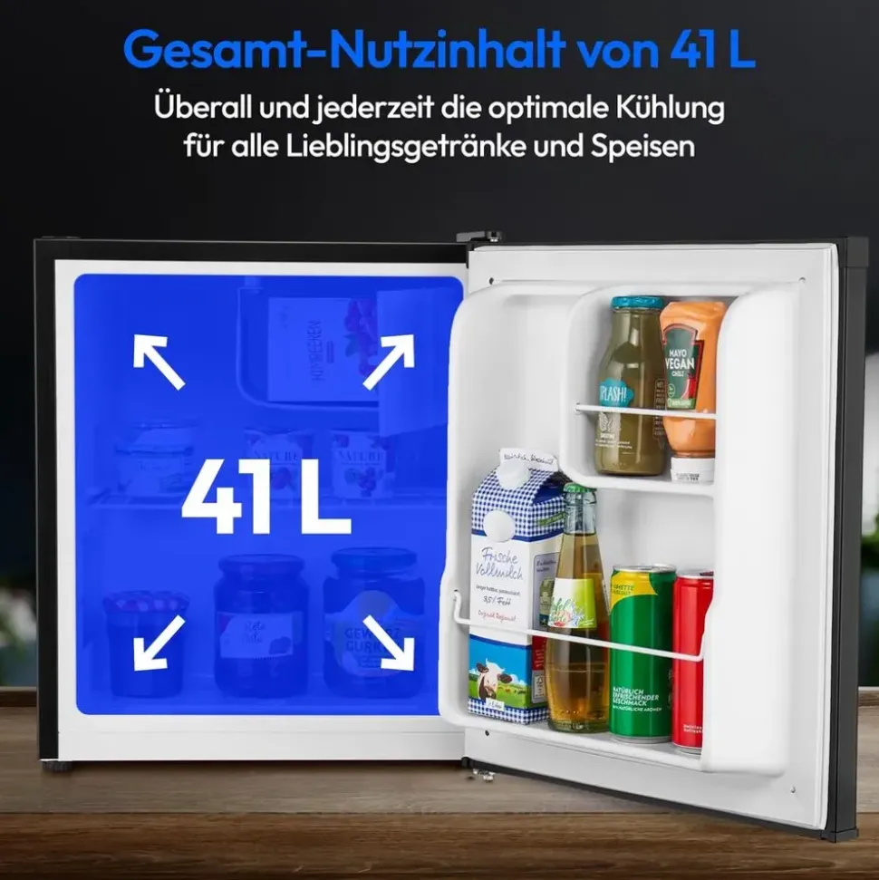 Medion MD37724 Getränkekühlschrank 41 l 63 cm hoch Grau