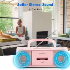 Medion MEDION® LIFE® DRX-1 Plus Boombox pink