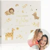 MeinBaby123 MeinBaby123® Kinderalbum Deine ersten 10 Jahre hochwertig vergoldet, Erinnerungsalbum, Geschenk zur Geburt, Fotoalbum Kinder, Tagebuch Kinder, Album Erinnerungsbuch, Geschenk Kind