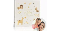 MeinBaby123 MeinBaby123® Kinderalbum Deine ersten 10 Jahre hochwertig vergoldet, Erinnerungsalbum, Geschenk zur Geburt, Fotoalbum Kinder, Tagebuch Kinder, Album Erinnerungsbuch, Geschenk Kind