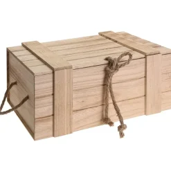Meinposten Holzkiste Trudi 30 x 11 x 20,5 cm 11-tlg. braun