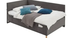 Meise Möbel Polsterbett Cool 120 x 200 cm anthrazit inkl. Rückenelement ohne Lattenrost