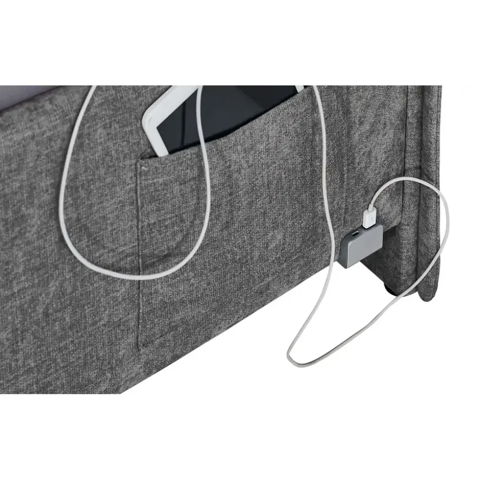 Meise Möbel Polsterbett Fun 120 x 200 cm Grau