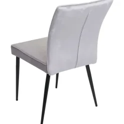 Mendler Esszimmer-Set HWC-K16, 2er-Set Stuhl+Sitzbank Esszimmergruppe Sitzgruppe Esszimmergarnitur, Samt Metall ~ hellgrau