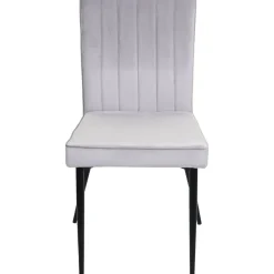 Mendler Esszimmer-Set HWC-K16, 4er-Set Stuhl+Sitzbank Esszimmergruppe Sitzgruppe Esszimmergarnitur, Samt Metall ~ hellgrau