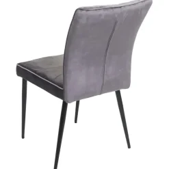 Mendler Esszimmer-Set HWC-K16, 2er-Set Stuhl+Sitzbank Esszimmergruppe Sitzgruppe Esszimmergarnitur, Samt Metall - dunkelgrau