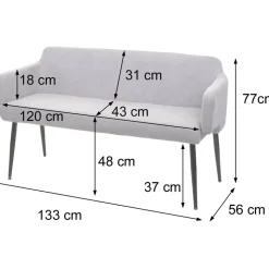 Mendler Esszimmerstuhl HWC-L13 Polyester anthrazit 2er Set