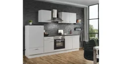 Menke Küchenzeile Classic 270 cm Weiß Marmor-Optik