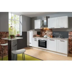 Menke White Premium Küchenblock 270 cm E-Geräte weiß