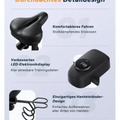 Merach Heimtrainer Fahrrad schwarz
