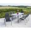 Merxx Amalfi Set 9-tlg. Tisch 240 x 90 cm schwarz